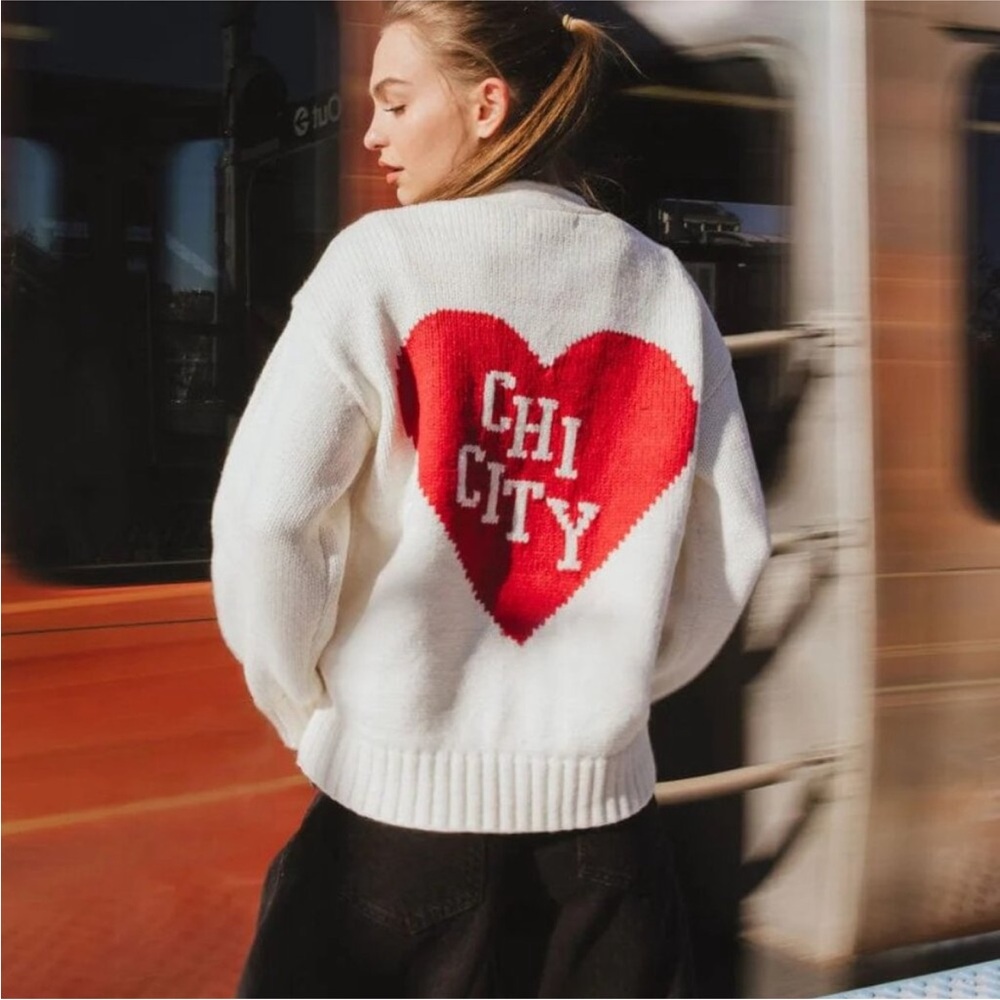Alice & Wonder Chi City Heart Cardigan XS